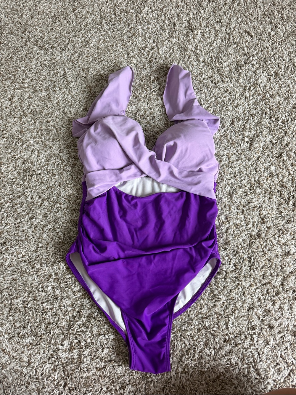 Lavender and Violet One-Piece Swimsuit